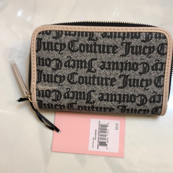 Juicy Couture Black Beige Spring Fling MultiCompartment Bifold Wallet NWT - Picture 4 of 16